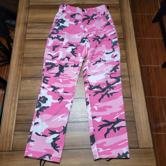 Rothco Pink Camo Cargo Pants - Size Small Regular - Picture 1 of 6